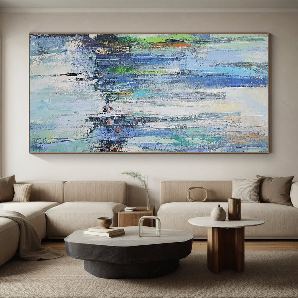Colorful Abstract Cityscape Painting with Vibrant Energy WINK386