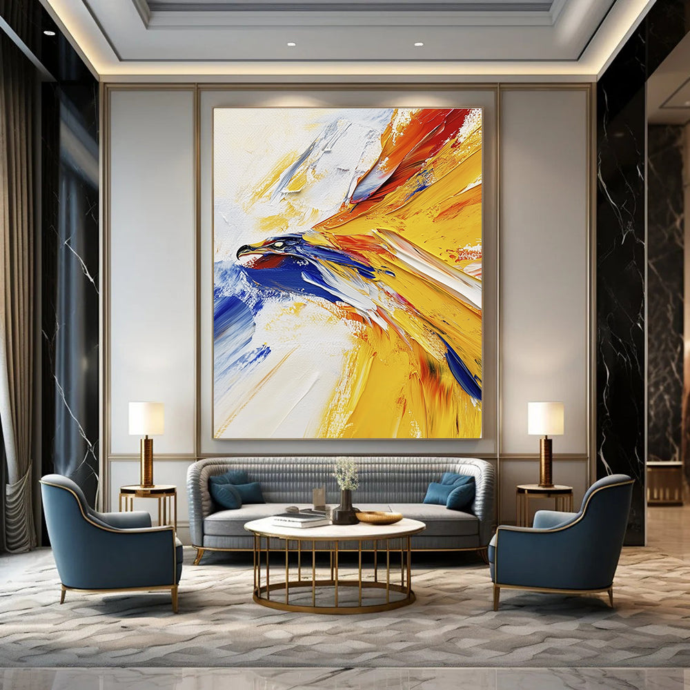 Colorful Eagle - Themed Abstract Painting for Patriotic Spaces GAB0900