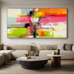 Bright Colorful Abstract Painting with Lively Strokes WINK671
