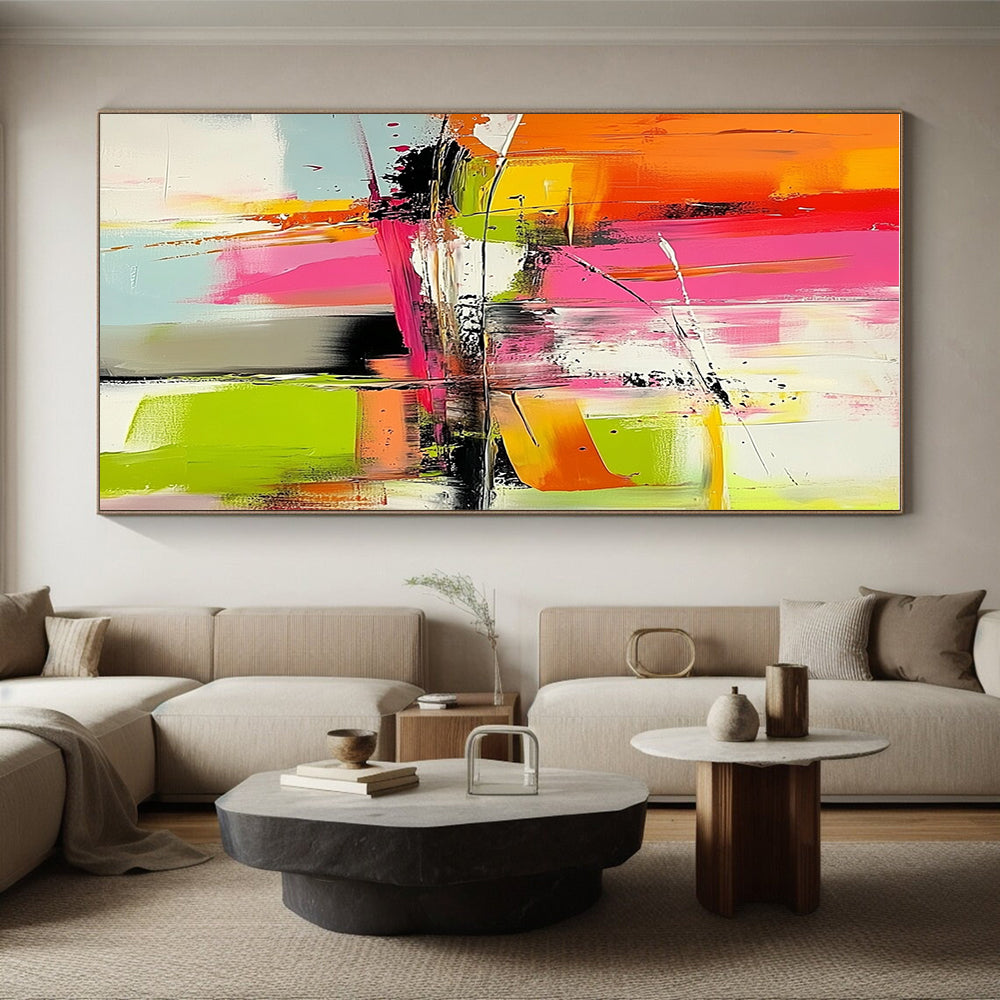 Bright Colorful Abstract Painting with Lively Strokes WINK671