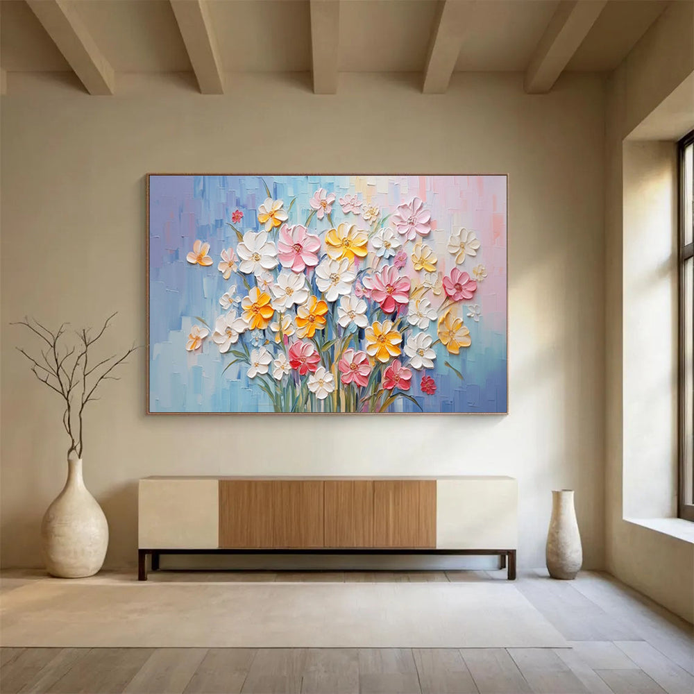 3D Flower Bouquet Abstract Painting for Elegant Dining Rooms YHT210