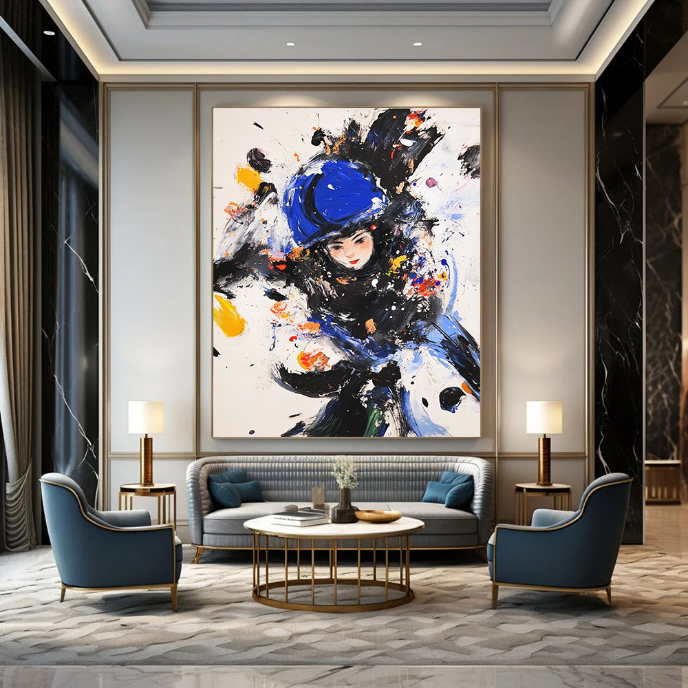 Colorful Abstract Figure Painting for Artistic Living Spaces GAB1110