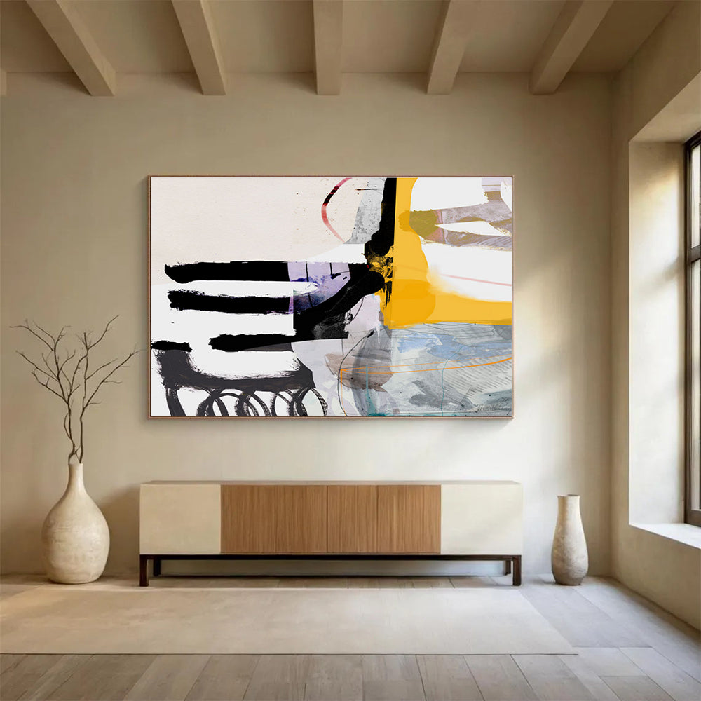 Mixed Color Bold Abstract Painting for Creative Workspaces YHT112