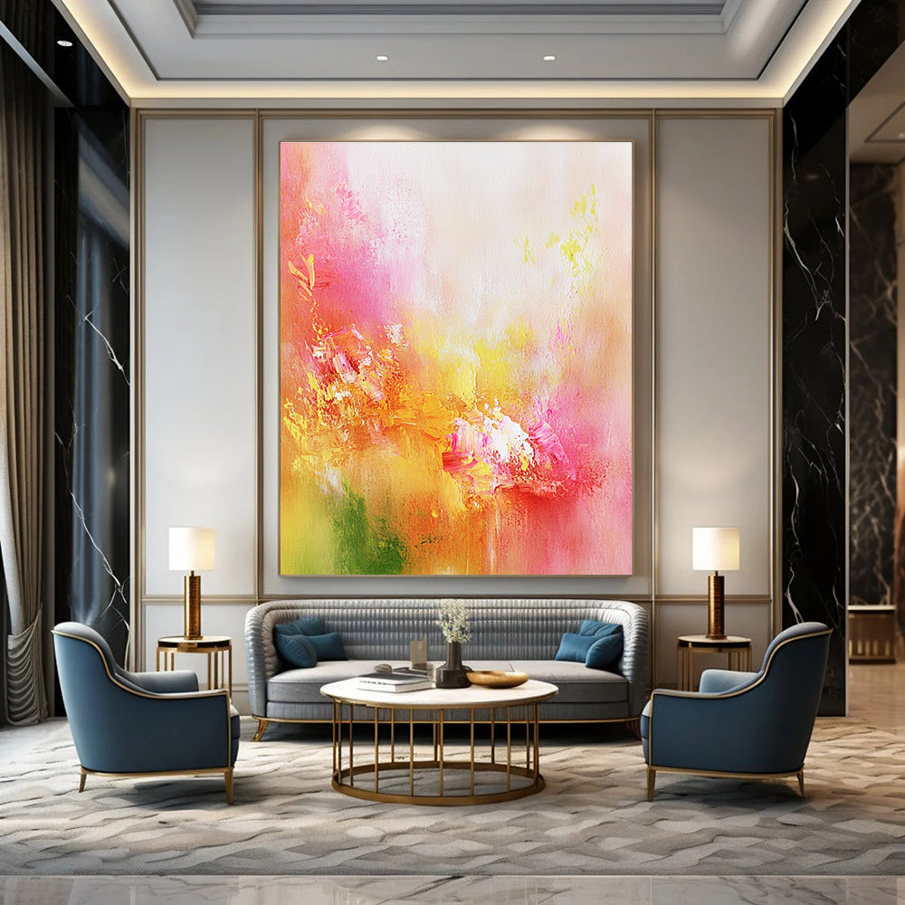 Colorful Soft Abstract Painting for Romantic - Themed Weddings GAB0975