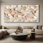 Colorful Palette Knife Petals Abstract Painting with Vibrant Energy WINK054