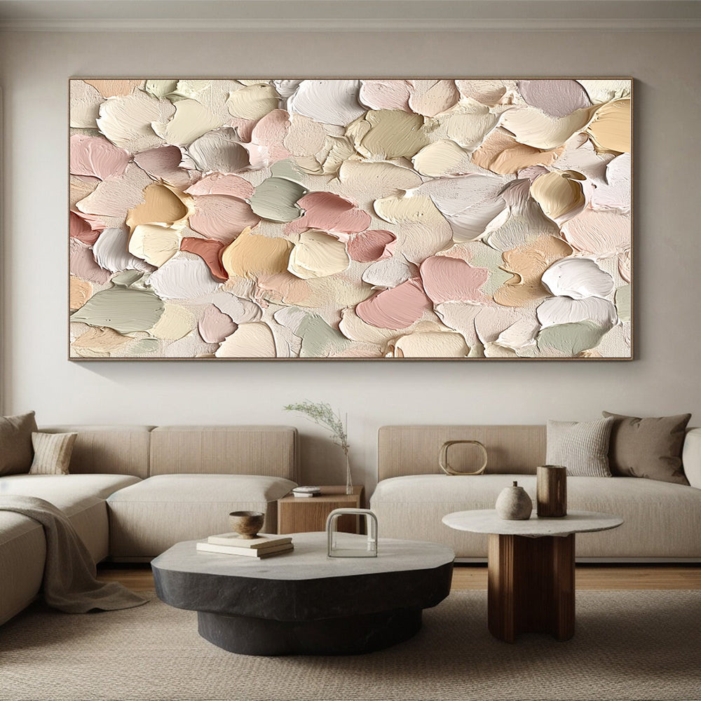 Colorful Palette Knife Petals Abstract Painting with Vibrant Energy WINK054