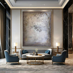 Subtle Beige - Toned Textured Canvas Painting for Timeless Decor HENG258