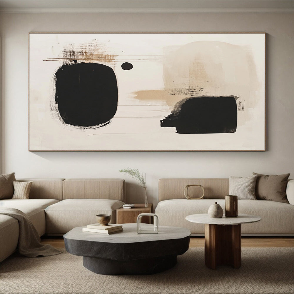 Earthy Tones and Drips Abstract Painting with Raw Expressiveness WINK173