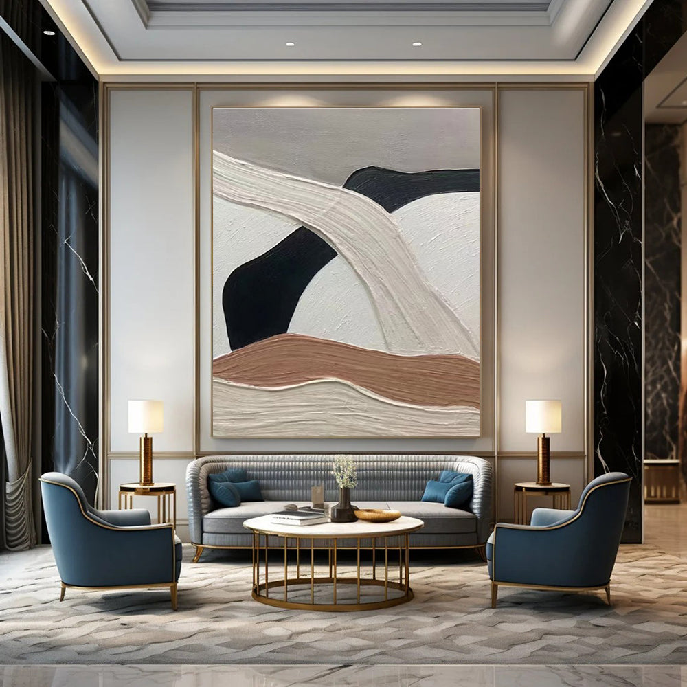 Minimalist Color - Block Abstract Painting for Contemporary Home Offices HENG522