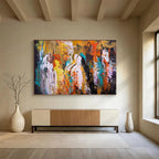 Vivid Colors Abstract Figures Painting for Artsy Community Centers YHT349