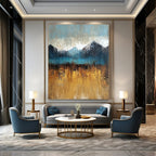 Mountain Lake Abstract - Bold Landscape Abstract Art GAB0529