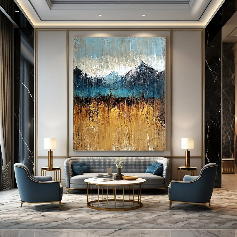 Mountain Lake Abstract - Bold Landscape Abstract Art GAB0529