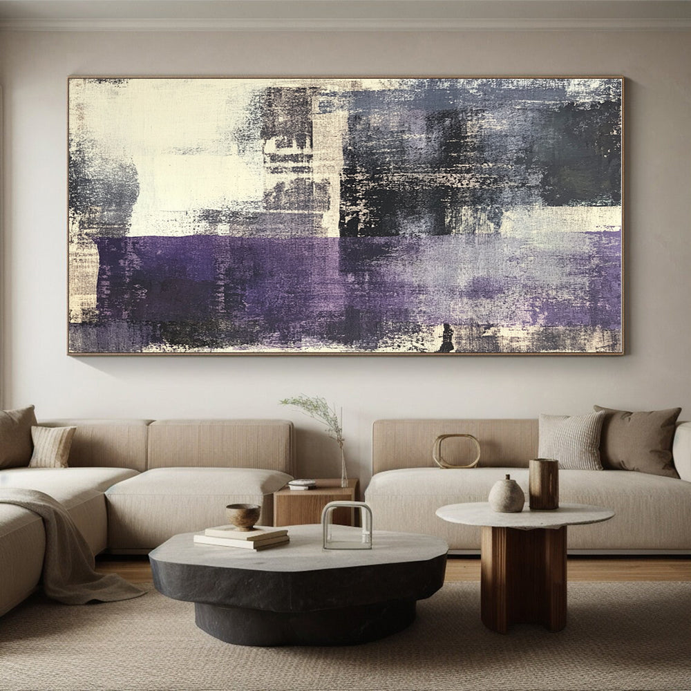 Purple Gray Abstract Painting with Muted Mystery WINK525