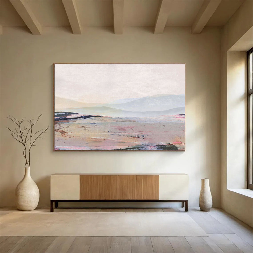 Pastel Landscape Abstract Painting for Romantic Spaces YHT129
