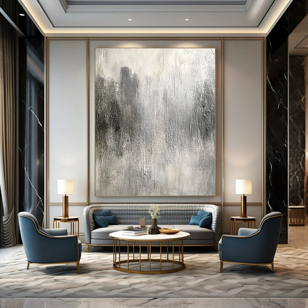 Gray Abstract Texture Painting for Industrial - Style Lofts GAB0974