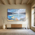 Lake Reflection Abstract Painting for Nature - Inspired Offices YHT192