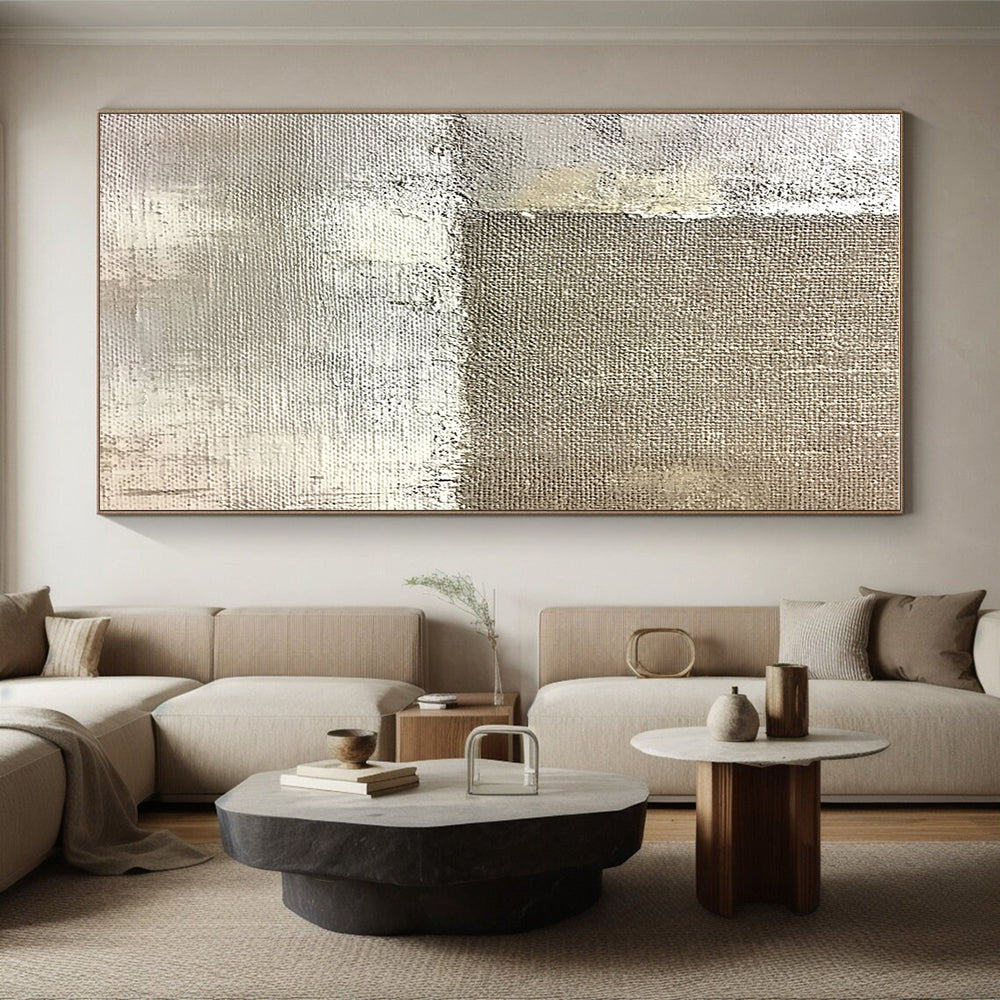 Textured Neutral Abstract Painting with Subtle Depth WINK338