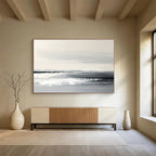Monochromatic Landscape with Subtle Shades Abstract Painting ABS330