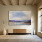 Serene Sea Horizon Abstract Painting for Peaceful Spaces YHT036