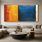 Blue and Yellow Horizon Abstract Painting with Calm Simplicity WINK221