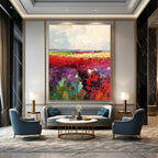 Colorful Fields Abstract - Lively Landscape Art GAB0544