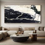 Black White Marble Abstract Painting with Timeless Elegance WINK743