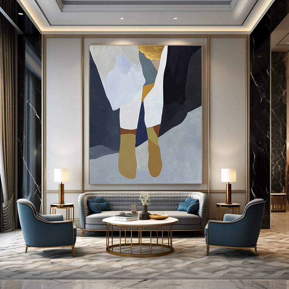 Abstract Geometric Shapes Painting with Modern Color Blocks GAB0084