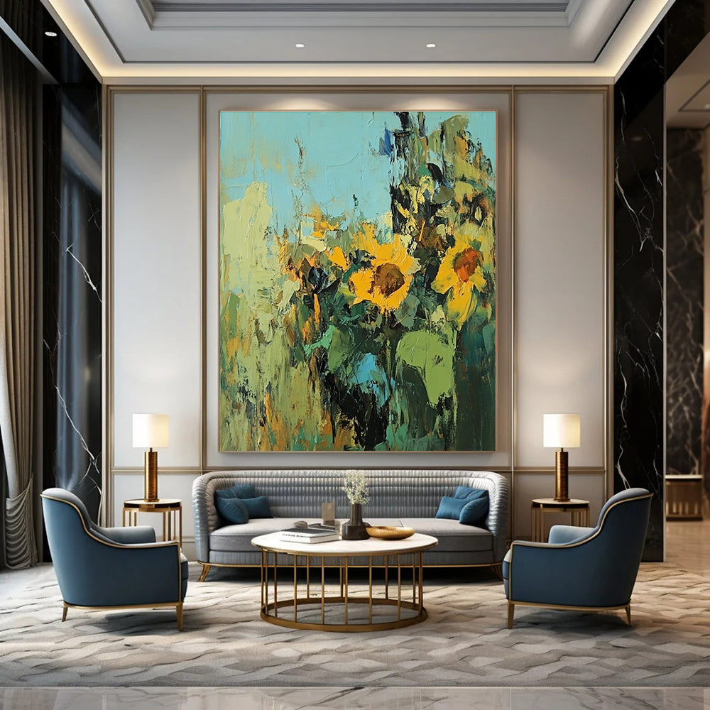 Sunflower Abstract Painting for Cheerful Kitchens GAB0796