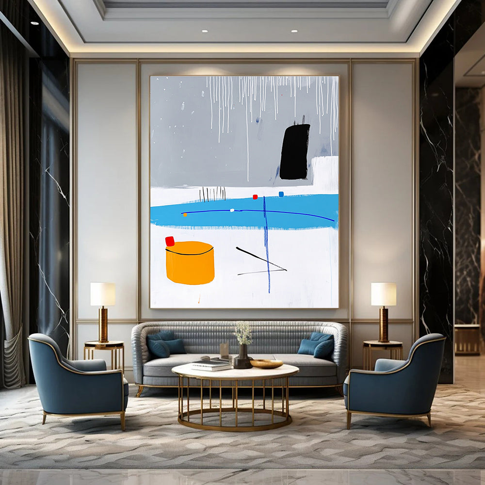 Colorful Abstract Shapes Abstract Painting for Creative Studio Lounges GAB1389