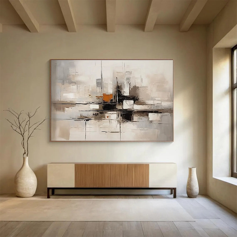 Modern Abstract Cityscape Painting for Contemporary Office Spaces YHT322