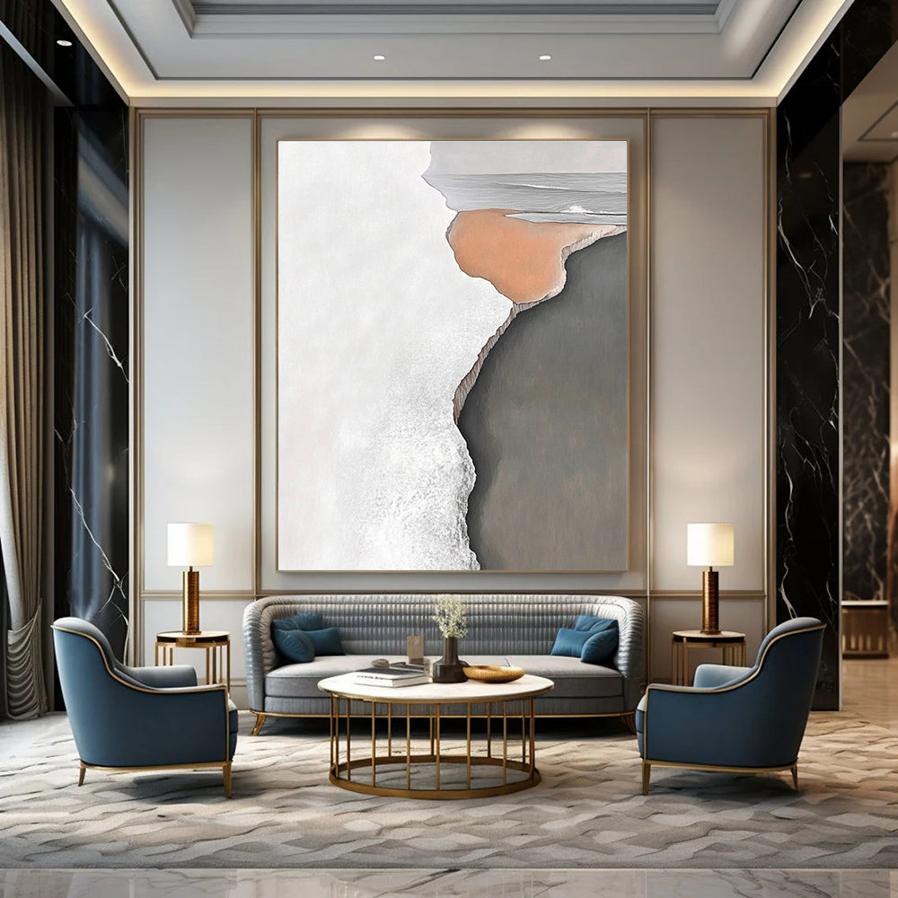 Coastal Abstract Painting for Nautical - Themed Bedrooms GAB1033