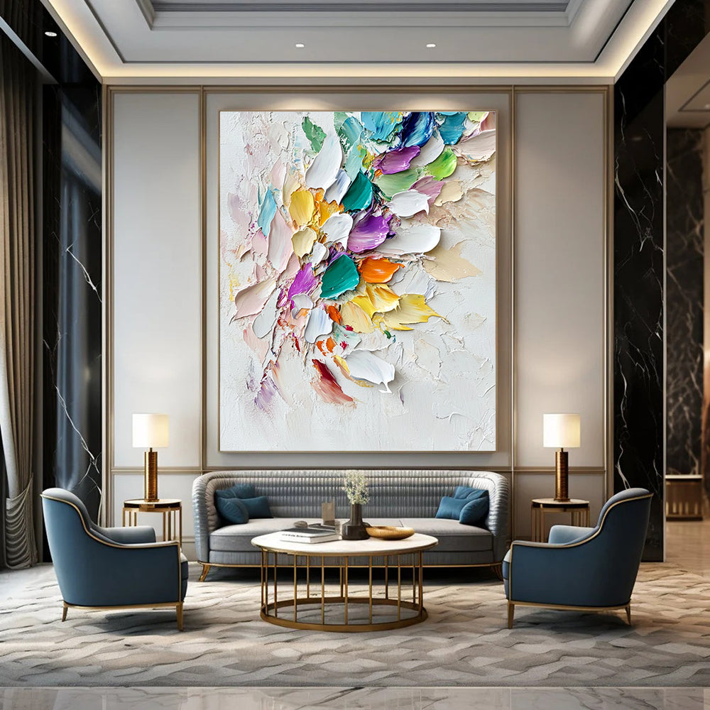 Textured Flower Burst - 3D Floral Abstract Painting GAB0635