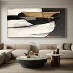 Abstract Horse Portrait Painting with Gold Accents WINK610
