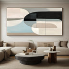 Mixed Geometric Forms Abstract Painting with Harmonious Complexity WINK169