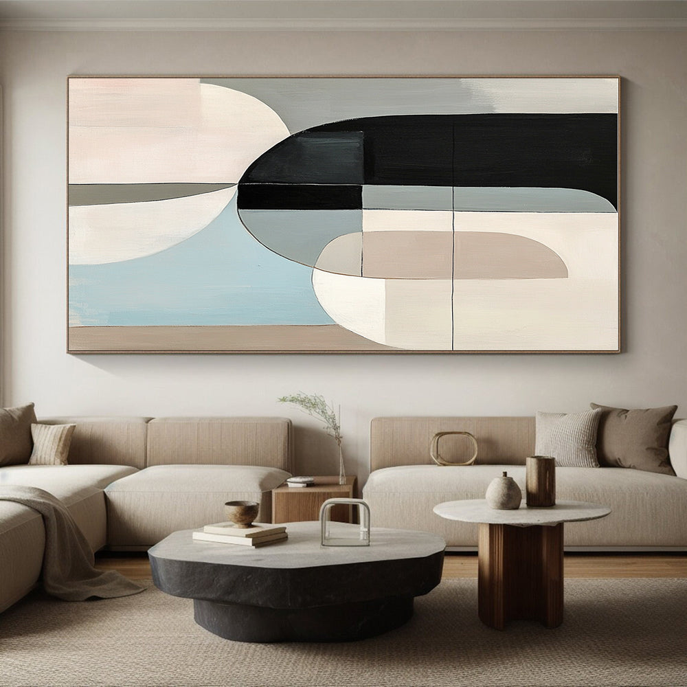 Mixed Geometric Forms Abstract Painting with Harmonious Complexity WINK169
