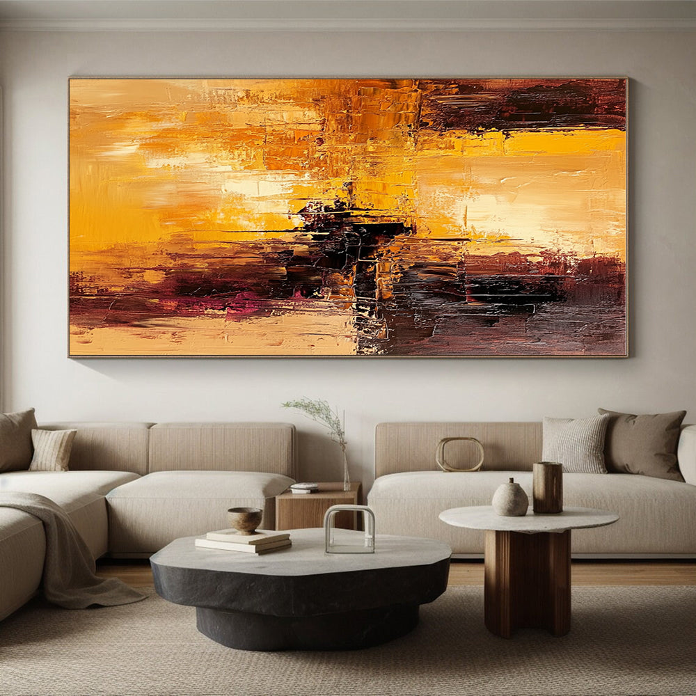 Warm Tones Abstract Painting with Fiery Energy WINK765