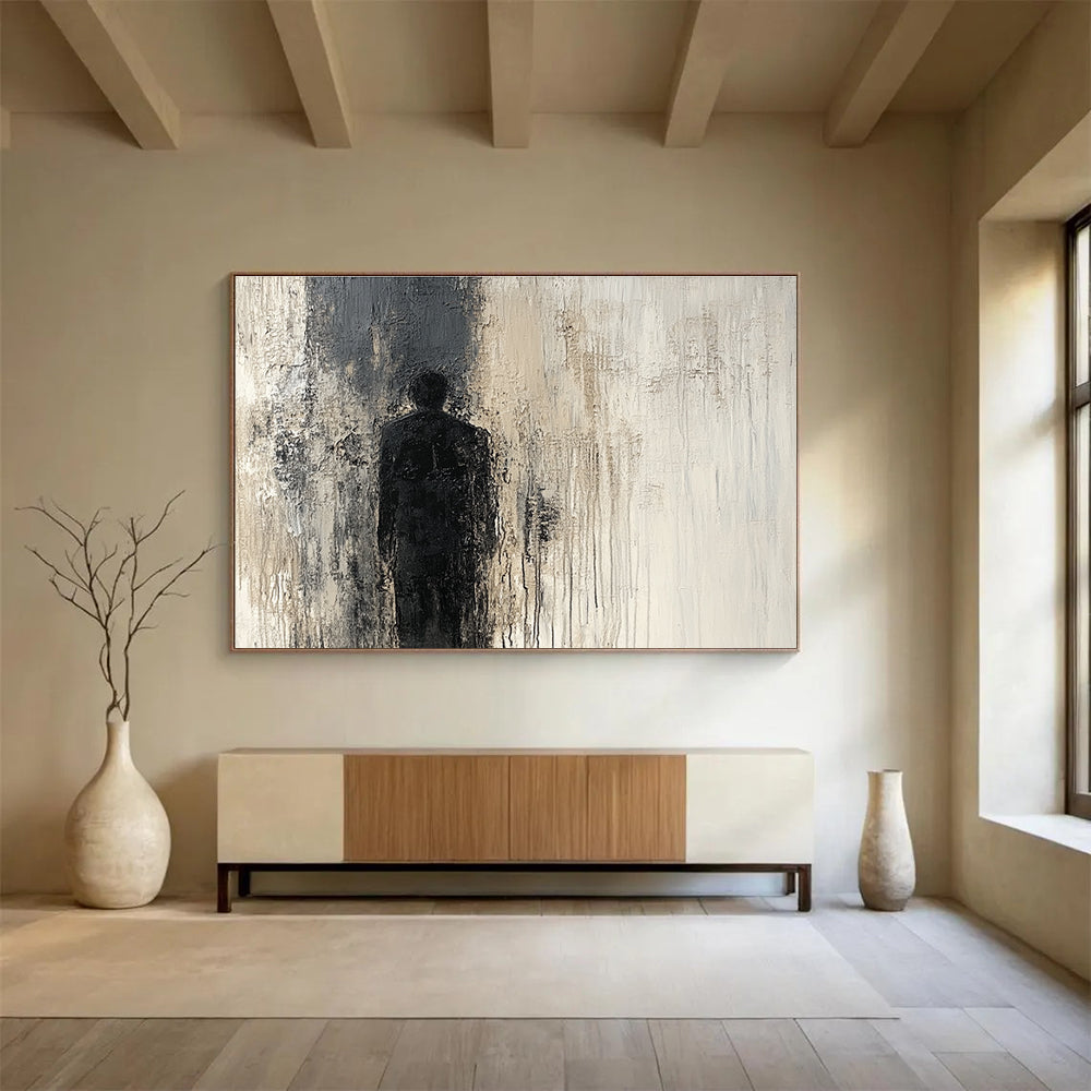 Silhouette in Shadow Abstract Painting ABS212