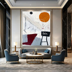 Whimsical Abstract “Ow lips” Painting for Eclectic Café Interiors GAB1245
