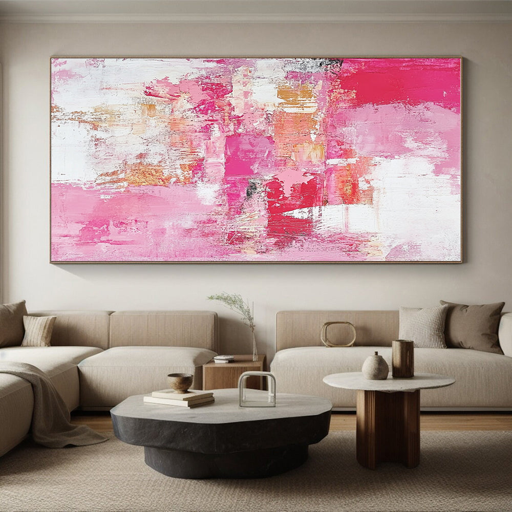 Pink Abstract Painting with Vibrant Softness WINK727