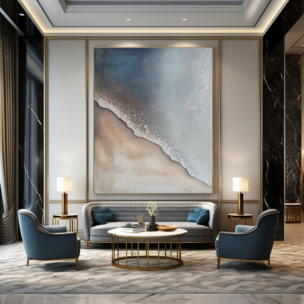 Textured Beach Abstract Painting for Coastal Homes GAB0723