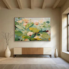 Pastel Water Lilies Abstract Painting for Charming Spaces YHT088