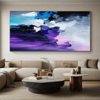 Purple Blue White Abstract Painting with Mystical Depths WINK515
