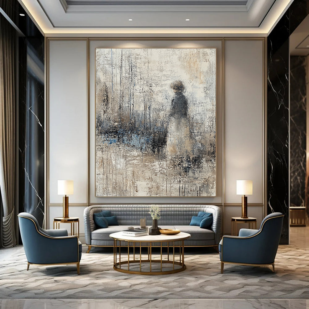 Figure in Forest Abstract - Introspective Nature Art GAB0542