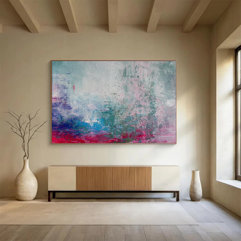 Soft Color Abstract Blend Painting for Calming Wellness Centers YHT363