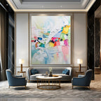 Vibrant Colorful Abstract Composition Painting for Art - Loving Spaces HENG274