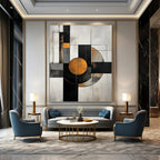 Geometric Abstract Composition - Modern Minimalist Abstract Painting GAB0640