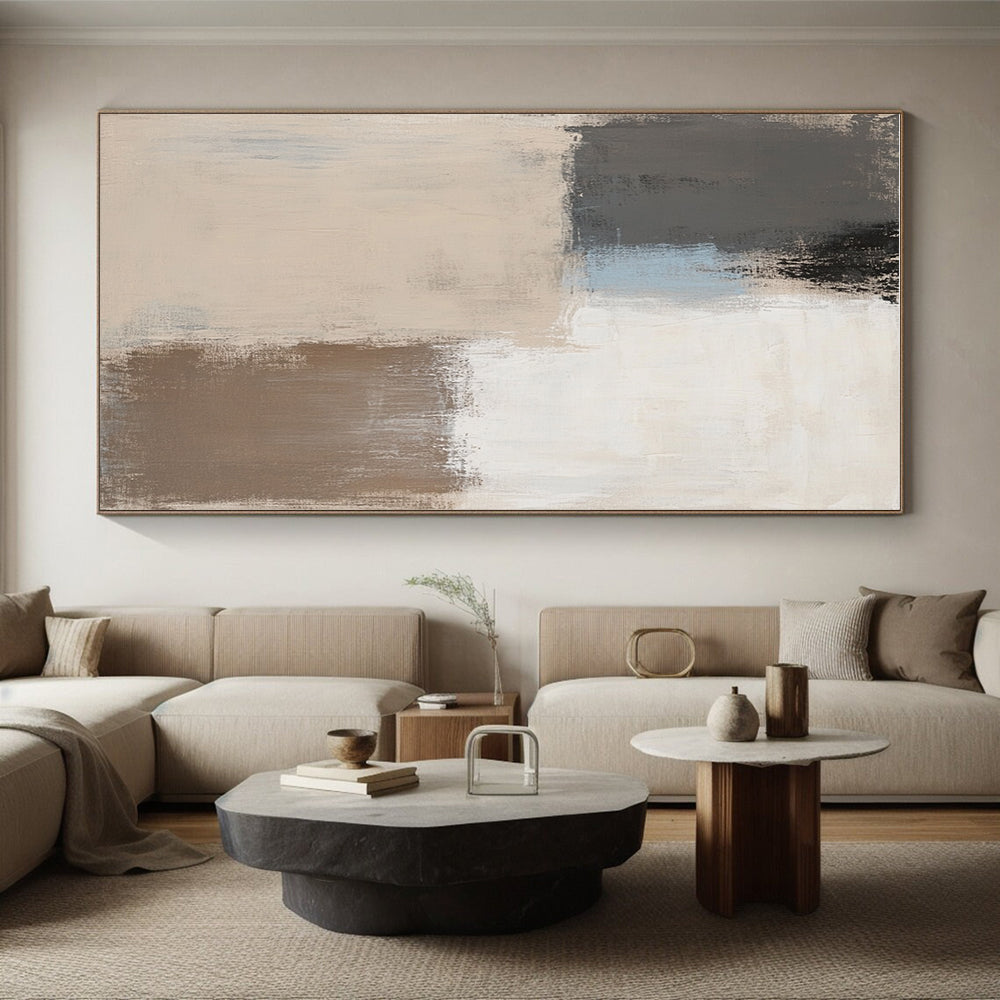 Neutral Toned Abstract Painting with Subtle Depth WINK702