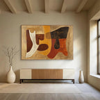 Earth - Toned Organic Abstract  Natural Forms ABS104