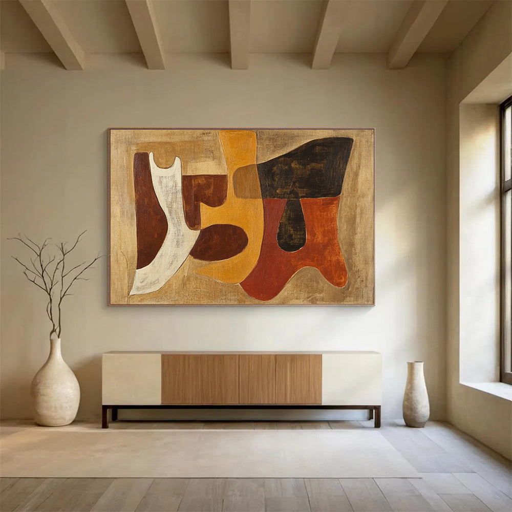 Earth - Toned Organic Abstract  Natural Forms ABS104