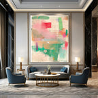 Pastel Color Fusion Softly Blended Abstract Painting GAB0245